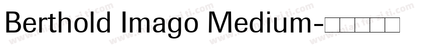 Berthold Imago Medium字体转换